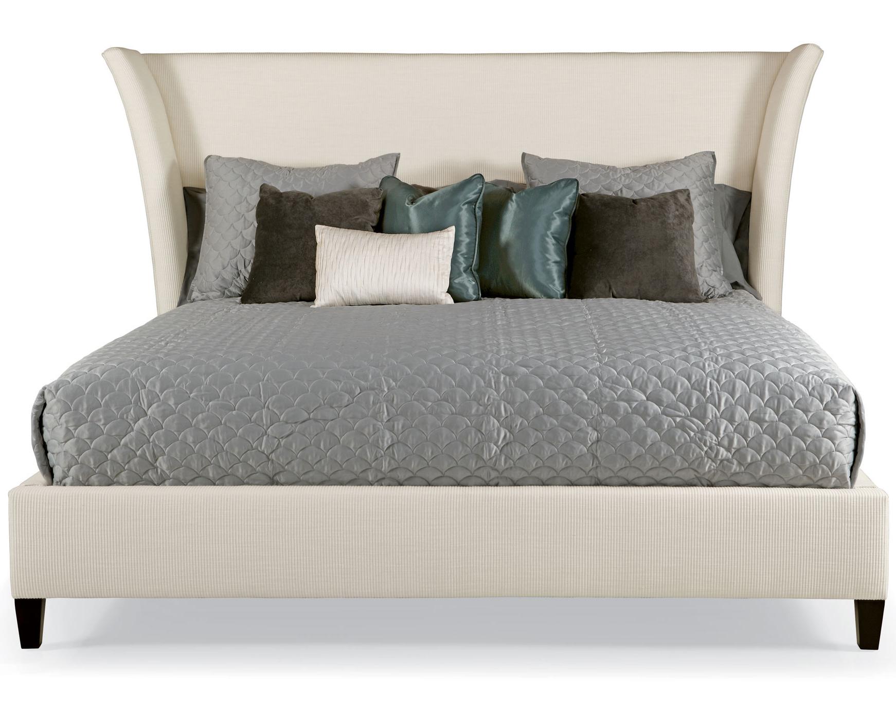 Bernhardt Interiors Beds King Sienna Flare Upholstered Bed with